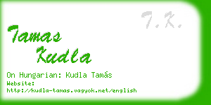 tamas kudla business card